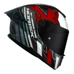CAPACETE  NORISK CARBON R TEAM VERMELHO