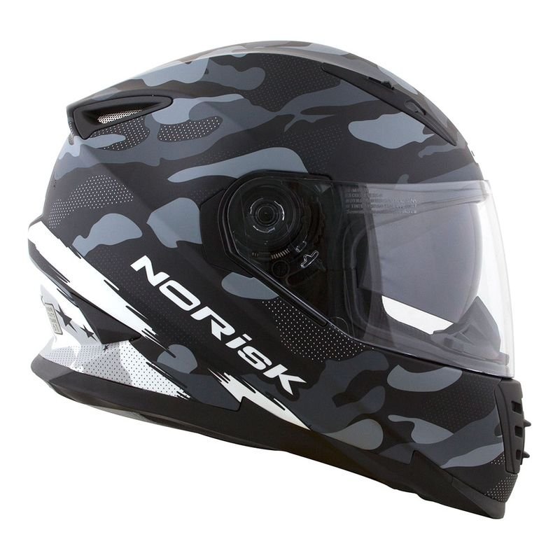 CAPACETE NORISK SOUL DESTROYER CINZA FOSCO/BRANCO