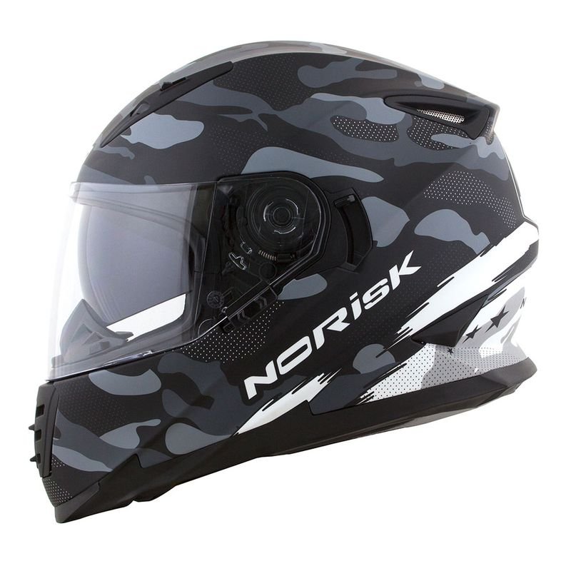 CAPACETE NORISK SOUL DESTROYER CINZA FOSCO/BRANCO - Imagem 4
