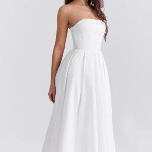 Vestido Bustier Celeste