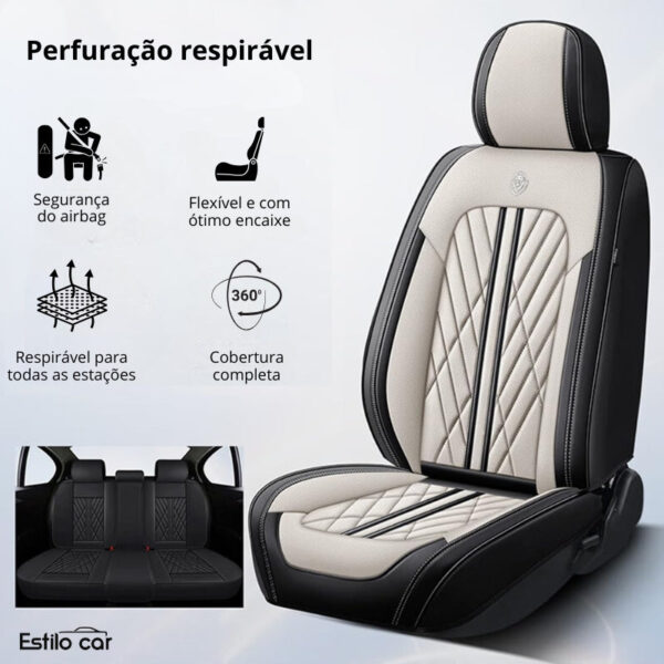 Kit Capas de Bancos Carro | Bancos Dianteiros e Traseiros - Imagem 2